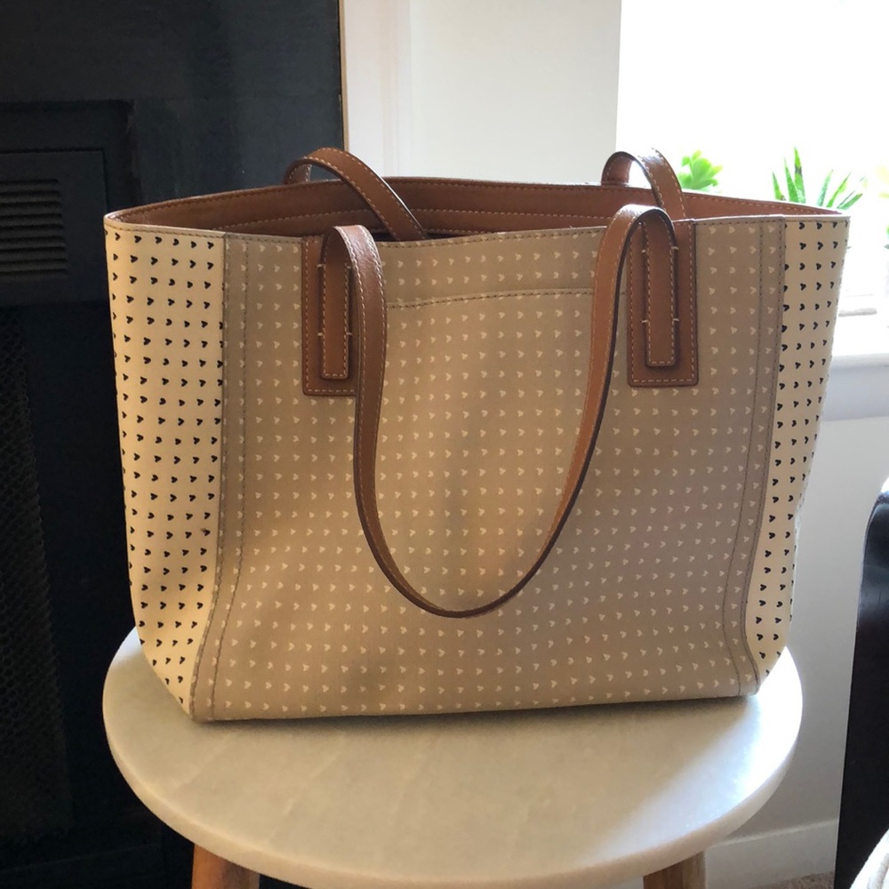 Fossil print tote